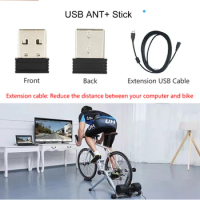 Cycplus ANT+ USB Stick Wireless Transmitter Receiver Dongle Extend Cable Cycling Bicycle Accessories for Indoor Trainer Adapter