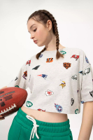 DeFacto Crop Top NFL Shield Licensed Short Sleeve T-Shirt 短袖 T 卹
