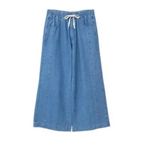 Celana Jeans Wanita - Bobo Tokyo - Raburi Light Denim Easy Baggy Pants Semua Ukuran Indigo