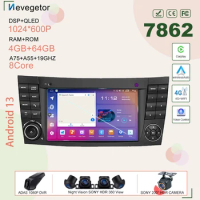 Android 13 For Mercedes Benz E-class W211 E200 E220 E300 E350 Car Radio Multimedia System Navigation GPS Stereo BT No 2 Din DVD
