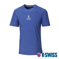 K-SWISS Active Melange Tee涼感排汗T恤-男-藍