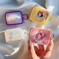 Disney Minnie Mickey Earphone Case for Apple Airpods 1 3 Pro 2 Cartoon Mermaid Snow White Wireless Charging Box Protective Shell