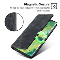 Fashion Leather Wallet Case for OPPO Find X6 X5 X3 X2 F21 F19 F17 Pro Plus Neo Lite Magnetic Phone Case with Card Slots RFID