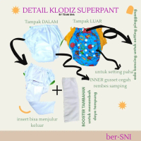 clodi SUPERPANT tipe celana AIO praktis INSERT bisa dilepas klodiz