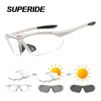 SUPERIDE Men Women Photochromic Cycling Sunglasses Outdoor UV400 DH MTB Bicycle Glasses Polarized Road Mountain Bike Eyewear