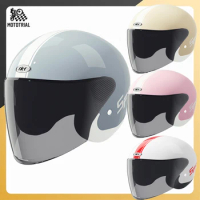Electric Motorbike Riding Racing Protective Helmet Open Face Helmet Motorcycle Safety Crash Capacete Vespa Headpiece Riding