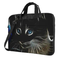 Laptop Bag Sleeve Shadow Contour Protective Briefcase Bag Cat Print For Macbook Air Acer Dell 13 14 15 Stylish Computer Case