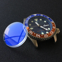 Double dome with stepped edge Designed for Slopping Ceramic Bezel Sapphire watch crystal Parts For Seiko brand SKX007 SKX011