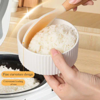 New Vertical Face Rice Spoon High-looking Non-stick Rice Silicone Spoons Eating Cooker Standing Spatula Kitchen Accessories