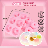 Khuôn Bánh Donut 3D silicon làm bánh pudding, tàu hủ, khúc bạch dễ thương Bếp Của Mẹ Onici khuôn 6 b
