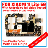 100% Original Global Version Mainboard For Xiaomi Mi11 Mi 11 Lite Tested Full Work Unlocked Motherboard Logic Circuit Plate