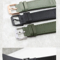 20mm 21mm 22mm Nylon Canvas Fabric Watch Band for IWC Pilot Spitfire Timezone Top Gun Strap Green Black Belts Wristwatch Straps