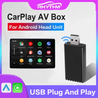 Rhythm Universal Android Auto CarPlay AV Box Wireless CarPlay Android Auto Dongle for Android Head Unit USB Plug and Play