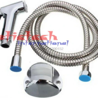 by dhl or ems 50 sets Chrome plated ABS Bidet Toilet Shower Set including shattaf sprayer stainless steel shower hose holder