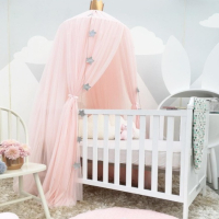 Nyamuk bersih Hanging khemah hiasan bintang bayi katil bayi kanopi Tulle tirai untuk bilik tidur main khemah rumah untuk kanak-kanak bilik kanak-kanak
