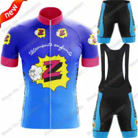 2023 Retro Cycling Jersey Z Vetements Team Set Men Vintage Cycling Clothing Summer Road Bike Shirts Suit Bicycle Bib Shorts MTB