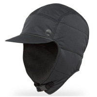 美國《Sunday Afternoons》抗UV防風保暖-2用刷毛飛行帽 AlpineQuiltedTrapper 黑(L)