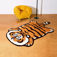 我不是胖虎擼貓感客廳臥室床邊地毯可愛地墊毛絨毯tufting 全館免運