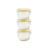 【LocknLock樂扣樂扣】寶寶副食品耐熱玻璃保鮮盒150mlx3(離乳食保存容器/調理盒)