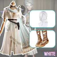 CoCos-SS Game Identity V White Seer Cosplay Costume White Cosplay Costume Identity V Eli Clark White New Skin and Wig