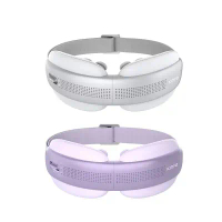 【KINYO】透視熱敷按摩眼罩(IAM-2604)-紫色