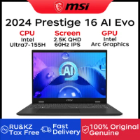 2024 MSI Prestige 16 AI Evo Laptop 16 Inch 2.5K QHD IPS Screen Notebook Intel Ultra 7-155H 32GB 1TB Intel Arc Graphics Netbook