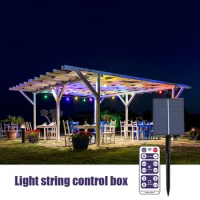 Solar Battery Box LED String Lamp Panel Controller Garden Street Light Decor for Party Wedding Holiday Decor