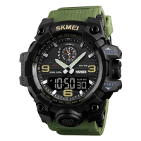 SKMEI Jam Tangan Analog Digital Pria - 1586 Kaca Stainless Waterproof Watches