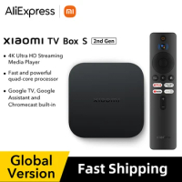 Global Version Xiaomi Mi TV Box S 2nd Gen 4K Ultra HD BT5.2 2GB 8GB Google TV Google Assistant Smart TV Box