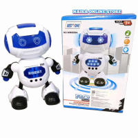 Mainan Edukasi Anak Robot Dance Astronot space musik lucu unik keren Tinggi 20 cm Dengan Lampu Warna