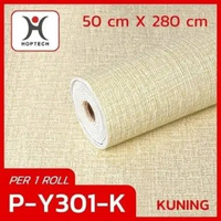 Wallpaper Dinding Linen Roll Wallpaper Foam Dekorasi Kamar Sticker dinding Linen Yellow
