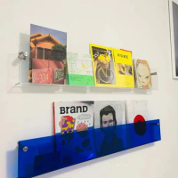 Acrylic Magazine Holder,Book Organizer,Magazine Rack Floor,Kids Book Display Shelves Wall Mounted