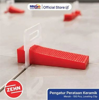 Pengatur Perataan Keramik Merah - 100 Pcs, Leveling Clip - Zehn
