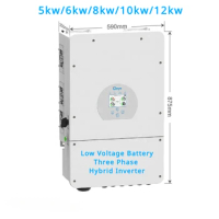Deye Hybrid Inverter IP65 Wall-mounted Wechselrichter Three Phase 5kw 6kw 8kw 10kw 12kw 2 MPPT Low Voltage Battery Solar Power
