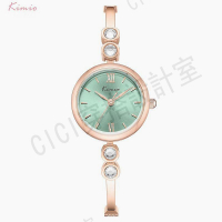 Kimio 金米歐時尚簡約太陽紋鑲鑽女士手錶 K6438S【亞德機械五金家居】