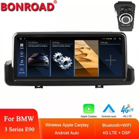 Bonroad Wireless Apple CarPlay Android Auto Multimedia Touch Screen For BMW 3 Series E90 E91 E92 E93 Head Unit