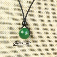 Kalung Natural Batu Giok Hijau Putih Asli China Cina Tali Hitam untuk Pria Wanita Cowok Cewek by Riz