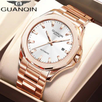 GuanQin Original Men Business Automatic Self-Wind Wristwatch Japan Seiko Mechanical Sapphire Crystal SS316 Steel Male New Clock