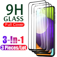 3 Pcs Full Cover Tempered Glass For Samsung Galaxy A52 A52s 5G Screen Protector On A5 2s A 5 2 52 S 52s F52 Protective Glas Film