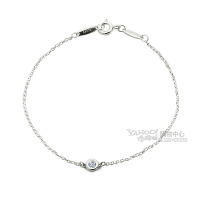 Tiffany&amp;Co. 0.03克拉圓形鑽石925純銀手鍊