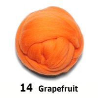 handmade Wool Felt for felting 50g Grapefruit Perfect in Needle Felt 14#