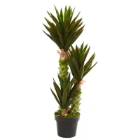 Nearly Natural 3.5' Plastic Agave Artificial Plant, Green