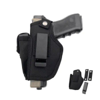 Tactical Left / Right Hand Gun Holster Concealed Carry Nylon Holsters Belt Metal Clip Holster Airsoft Gun Bag Universal Gun