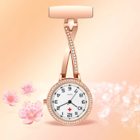 Unique Design Pocket Watch Fashion Crystal Zircon Pocket Watches Nurse Hospital Pattern Clip-on Fob Pocket Watch relogio Clock