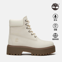 Timberland官方旗艦 女款象牙白Stone Street 6吋厚底防水靴|A2H3CEX4