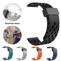 22mm 20mm Breathable Silicone Strap For Samsung Galaxy Watch 3 4 5 6 S3 Active Magnetic Band Huawei GT 3 4 Amazfit Bip Bracelet