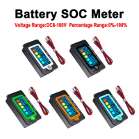 PZEM-009 Waterproof Battery Capacity Indicator DC Voltmeter 8-100V Lead Acid Lithium Iron Battery Tester 12V 24V 48V 72V for Car