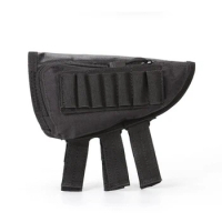 Sniper Shooting Outdoor Hunting Rifle Buttstock Shell Holder Cheek Rest Pouch Multifunctional Tactical Gills Bag