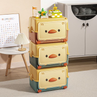 玩具收納箱兒童小黃鴨收納整理箱子大容量抽屜式多層收納柜收納盒