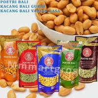 Makanan Ringan Snack Kacang Poetri Bali Pouch Kacang Asin, Manis, Kacang Bawang Original, Spicy, Cas